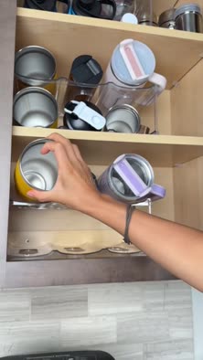 Stackable water bottle and tumbler organizer