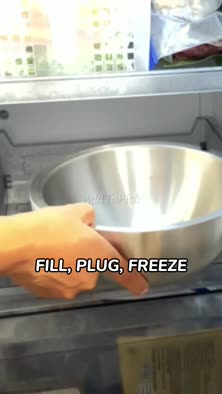 Double wall stainless chilled serving bowl