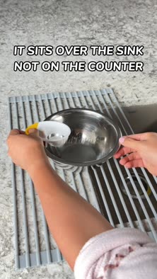 Roll up dish drying rack, silicone coated